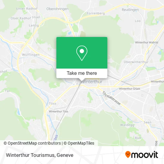 Winterthur Tourismus map
