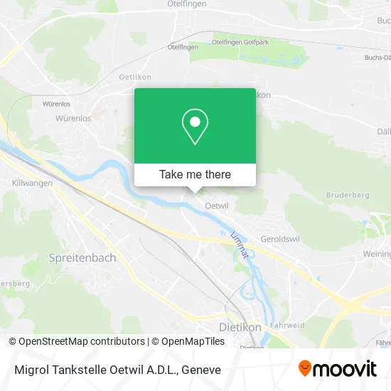Migrol Tankstelle Oetwil A.D.L. map