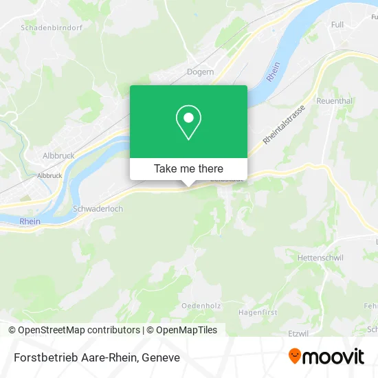 Forstbetrieb Aare-Rhein map