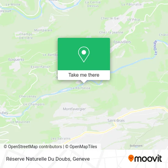 Réserve Naturelle Du Doubs map