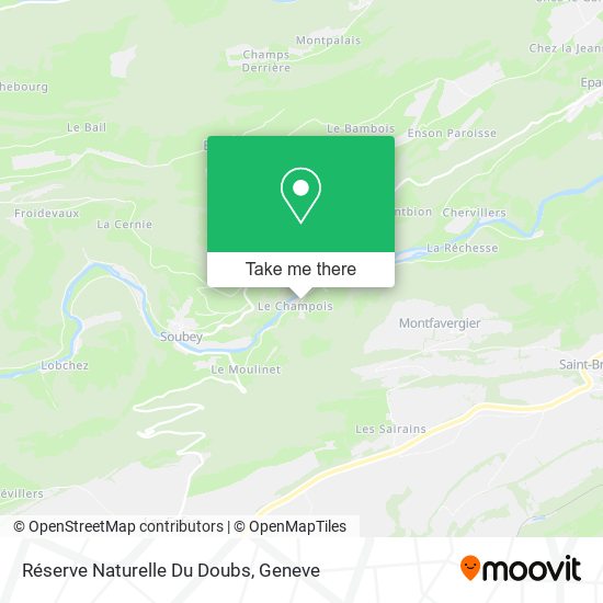 Réserve Naturelle Du Doubs map