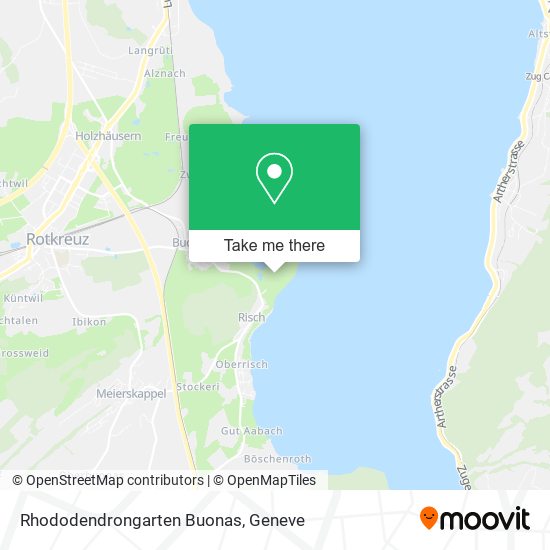 Rhododendrongarten Buonas map