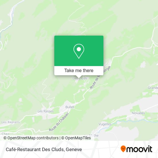 Café-Restaurant Des Cluds map