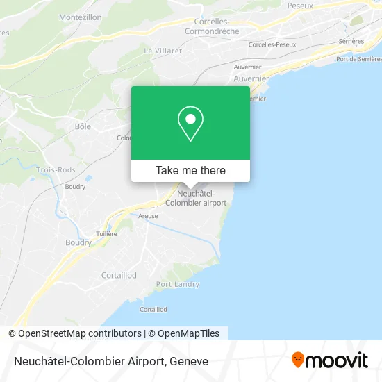 Neuchâtel-Colombier Airport map