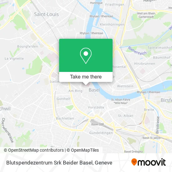 Blutspendezentrum Srk Beider Basel map