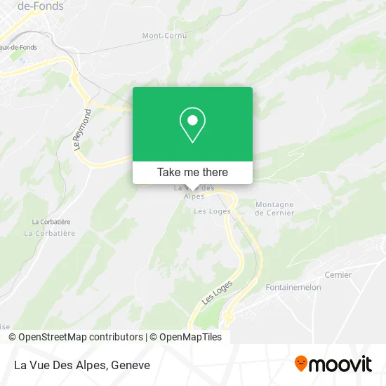 La Vue Des Alpes map