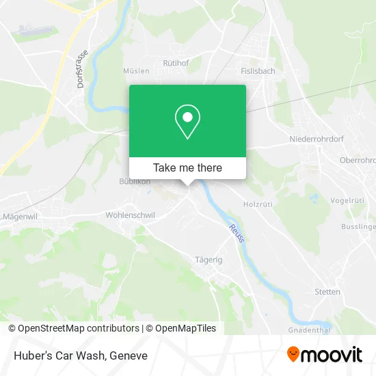 Huber's Car Wash map