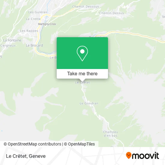 Le Crêtet map