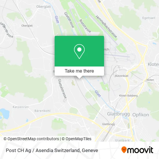 Post CH Ag / Asendia Switzerland map