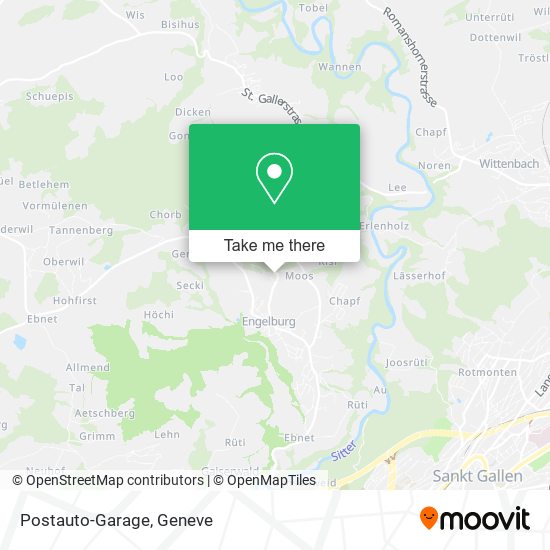 Postauto-Garage map