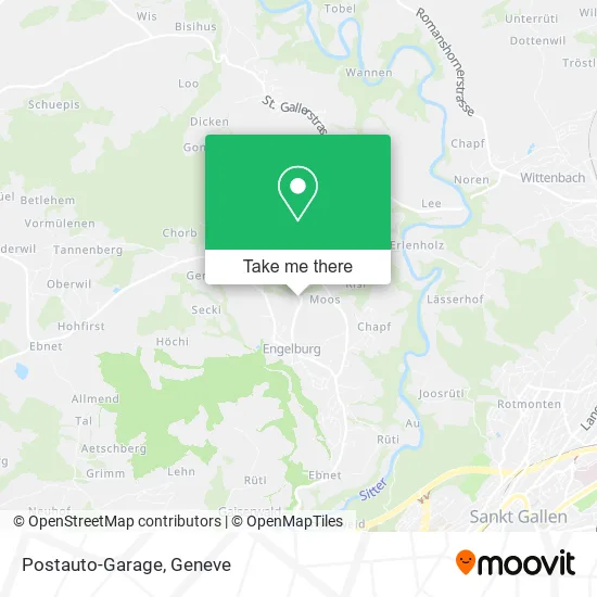 Postauto-Garage map