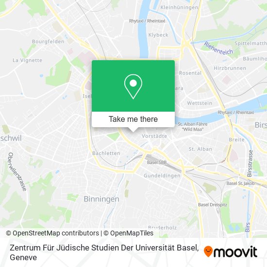 Zentrum Für Jüdische Studien Der Universität Basel map