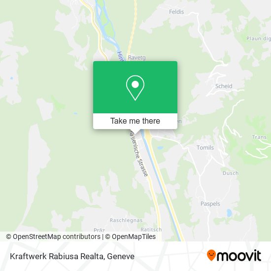 Kraftwerk Rabiusa Realta map