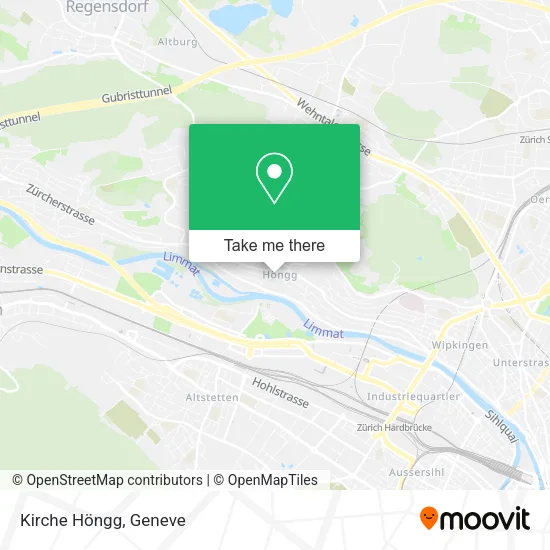 Kirche Höngg map