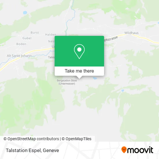 Talstation Espel map