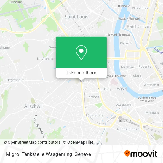 Migrol Tankstelle Wasgenring map