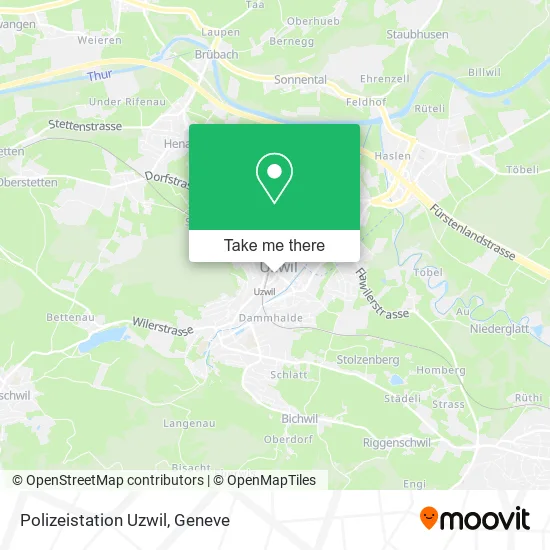Polizeistation Uzwil map