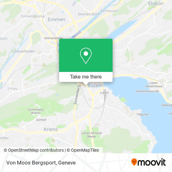 Von Moos Bergsport map