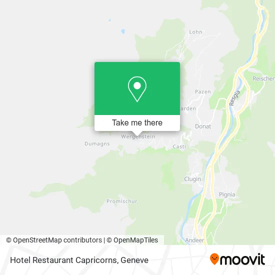 Hotel Restaurant Capricorns map