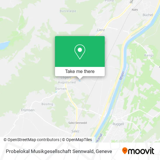 Probelokal Musikgesellschaft Sennwald map