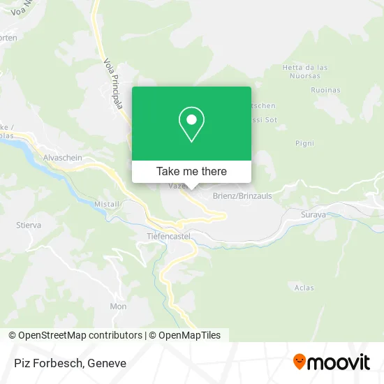 Piz Forbesch map