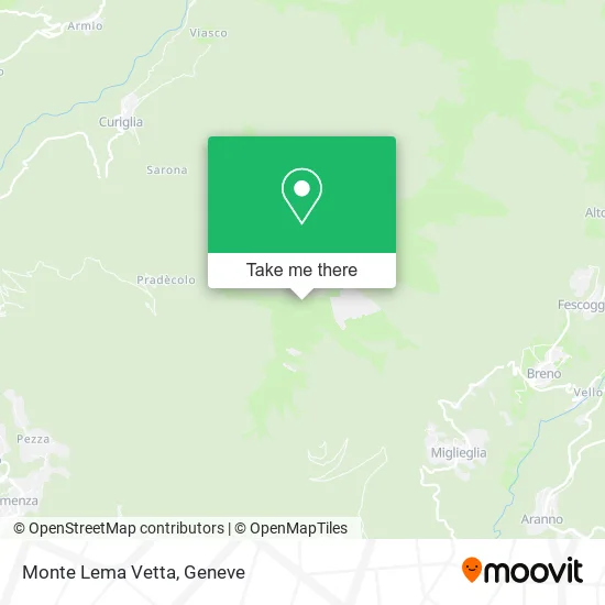 Monte Lema Vetta map