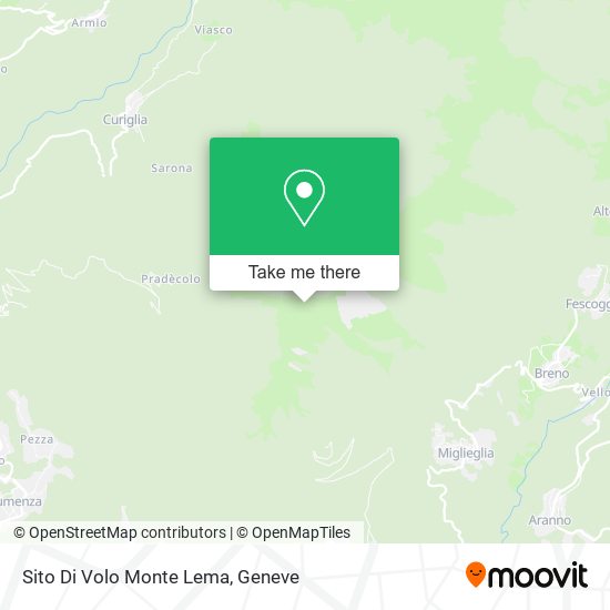 Sito Di Volo Monte Lema map
