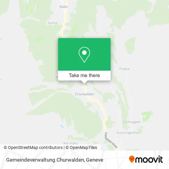 Gemeindeverwaltung Churwalden map