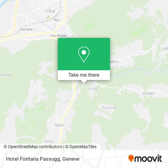 Hotel Fontana Passugg map