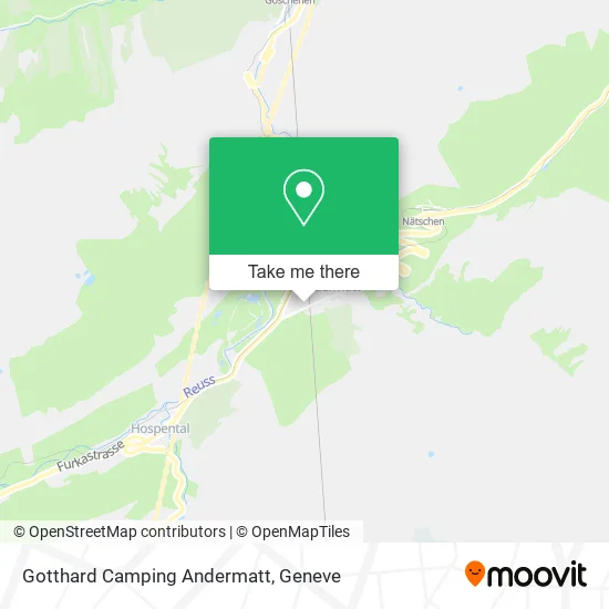 Gotthard Camping Andermatt map