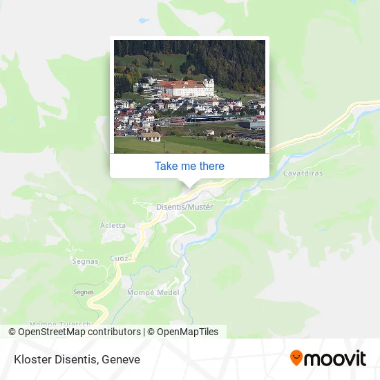 Kloster Disentis map