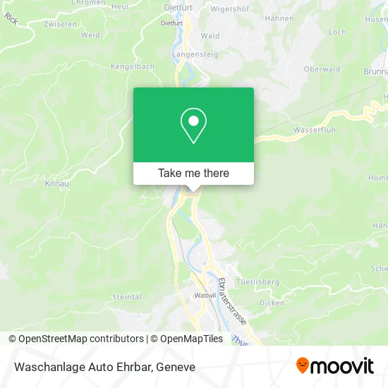 Waschanlage Auto Ehrbar map