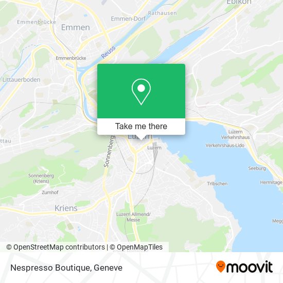 Nespresso Boutique map