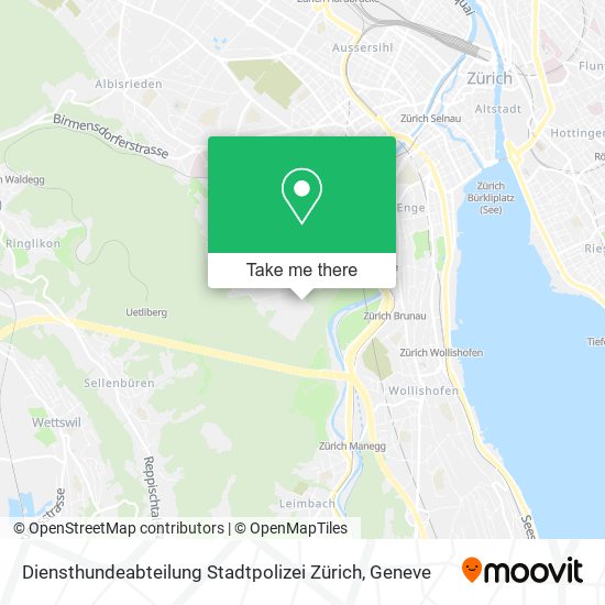 Diensthundeabteilung Stadtpolizei Zürich map