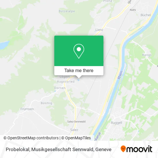 Probelokal, Musikgesellschaft Sennwald map