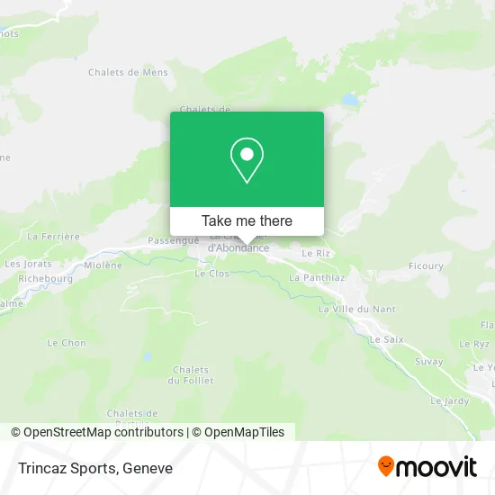 Trincaz Sports map