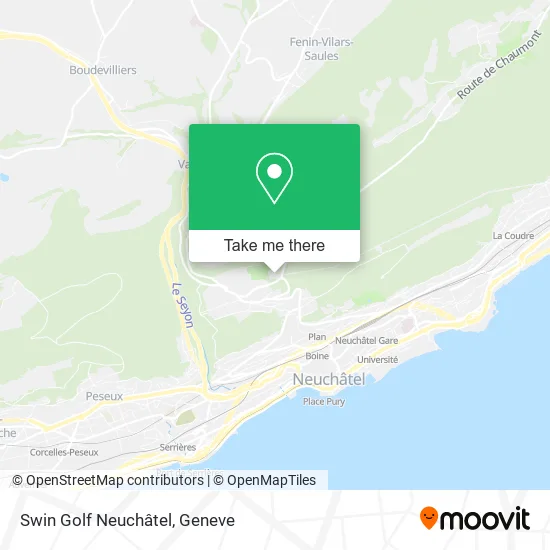 Swin Golf Neuchâtel map