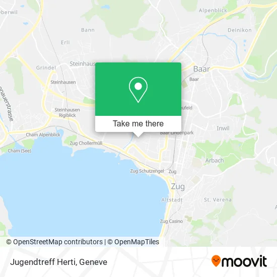 Jugendtreff Herti map