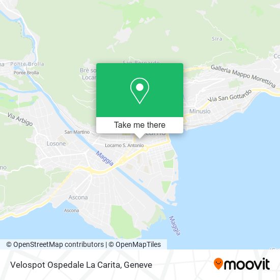 Velospot Ospedale La Carita map