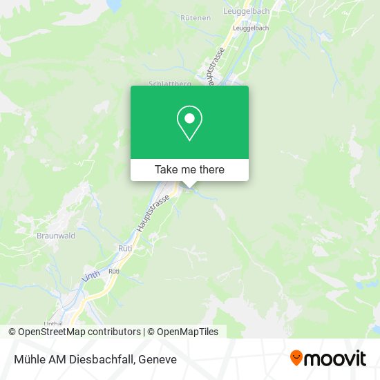 Mühle AM Diesbachfall map