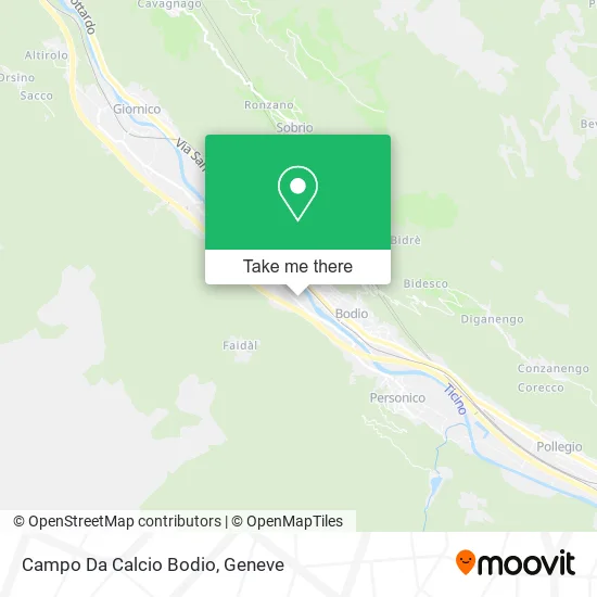 Campo Da Calcio Bodio map