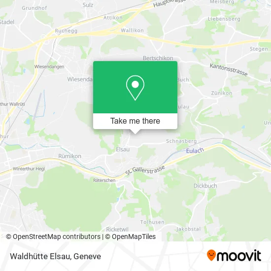 Waldhütte Elsau map