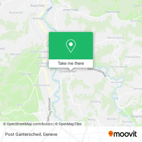 Post Ganterschwil map