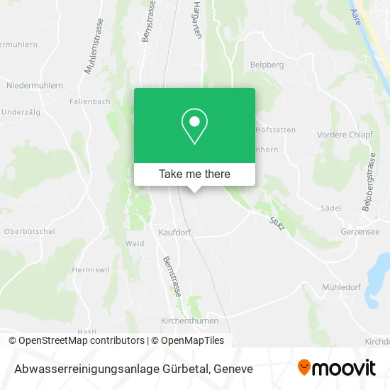Abwasserreinigungsanlage Gürbetal map