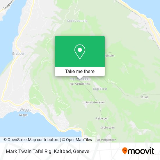 Mark Twain Tafel Rigi Kaltbad map