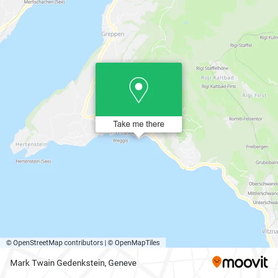 Mark Twain Gedenkstein map