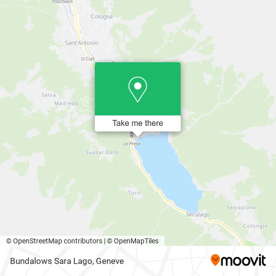 Bundalows Sara Lago map