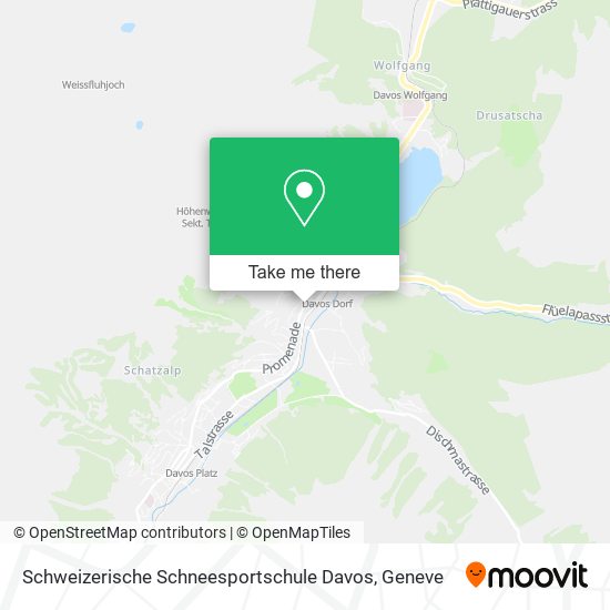 Schweizerische Schneesportschule Davos map