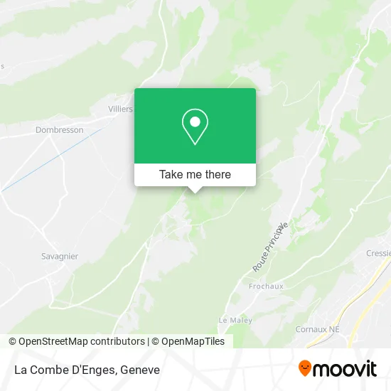 La Combe D'Enges map
