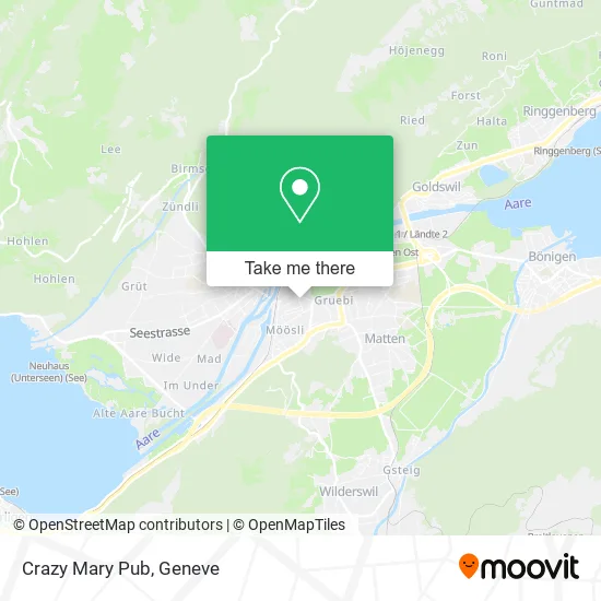 Crazy Mary Pub map